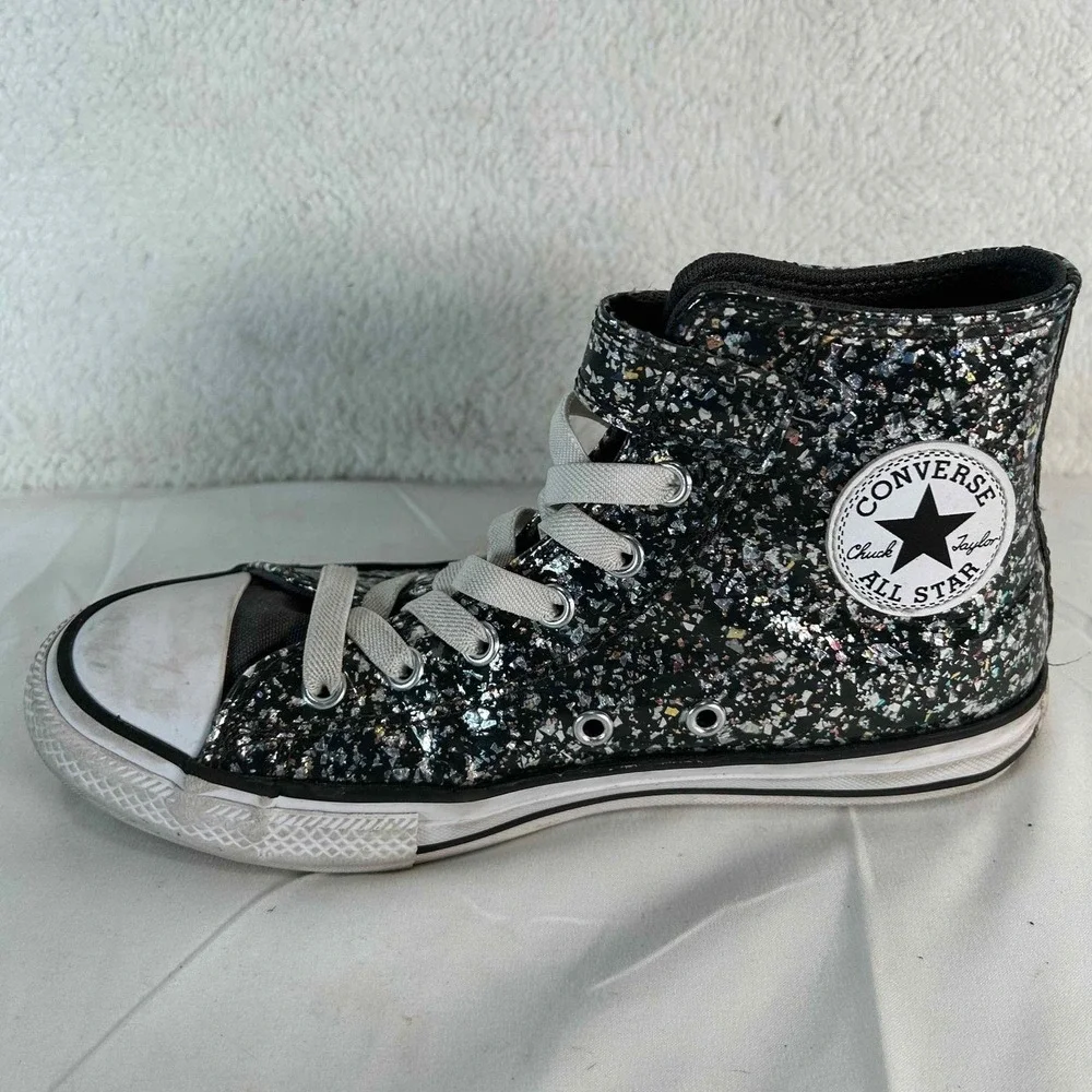 Converse Chuck Taylor All Star High Top Glitter Sneakers Shoes Youth 3